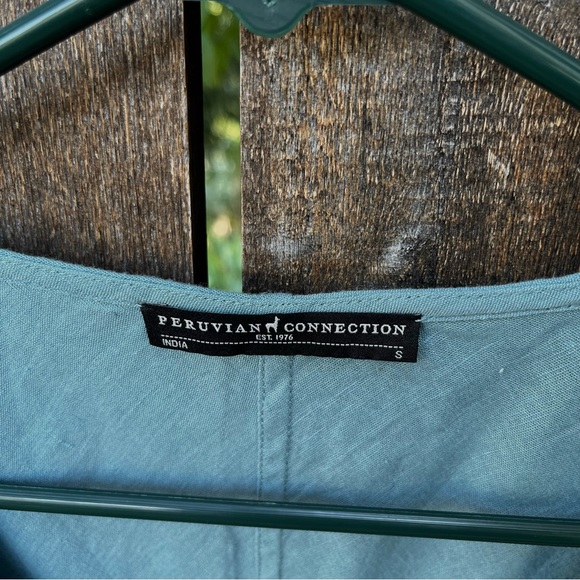 Peruvian Connection Provence Linen Cotton Blend Embroidered Tank Top Sz S - Picture 3 of 10